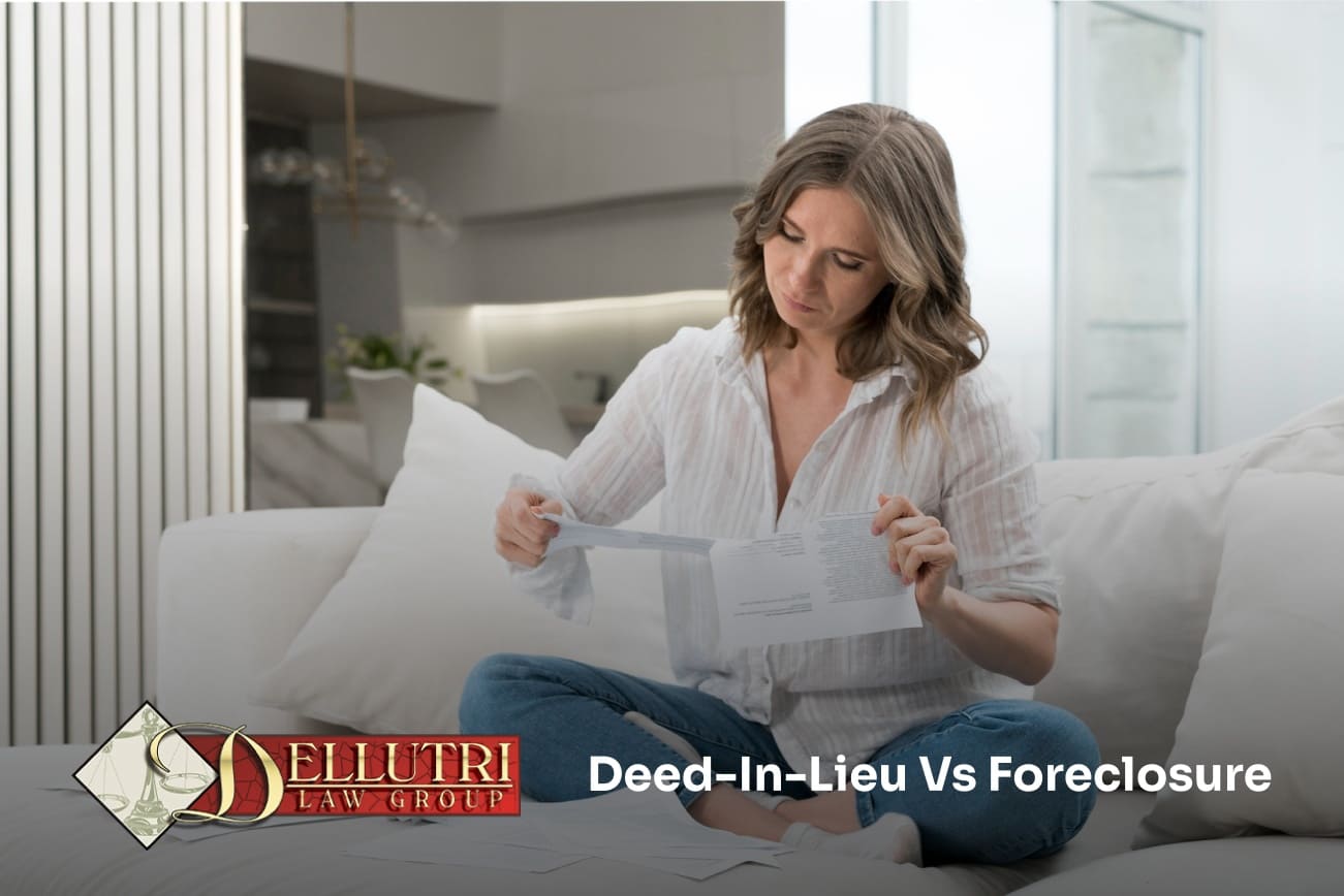 Homeowner discussing deed-in-lieu options with foreclosure defense attorney